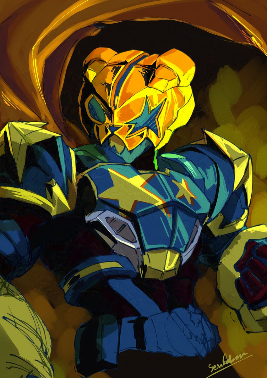kamen rider punkjack (kamen rider and 1 more) drawn by sendalman