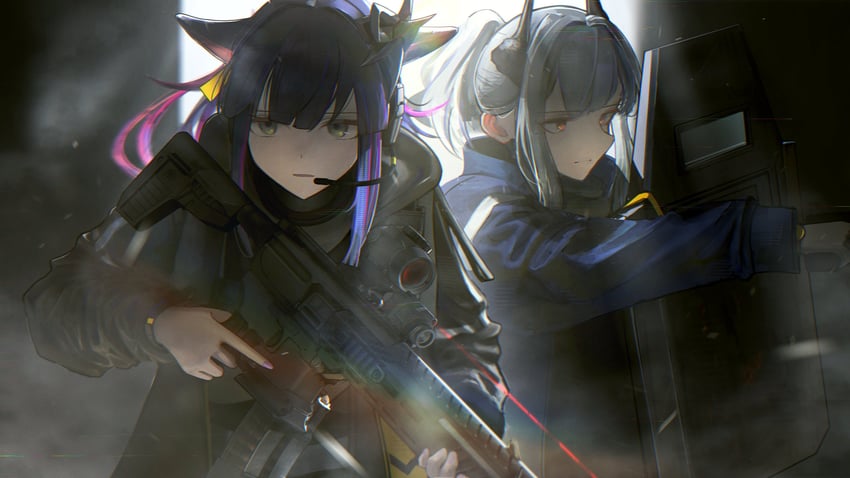 jessica, liskarm, and jessica the liberated (arknights) drawn by kusami_toka_naku_au