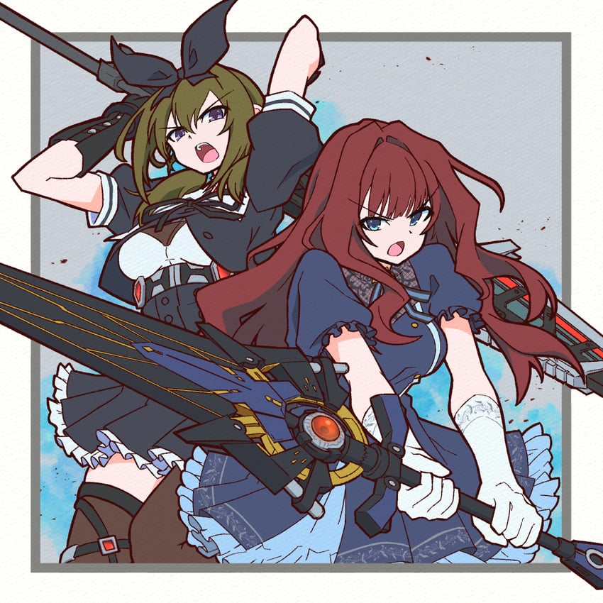 kaede johan nouvel and yamanashi hibari (assault lily) drawn by digamma