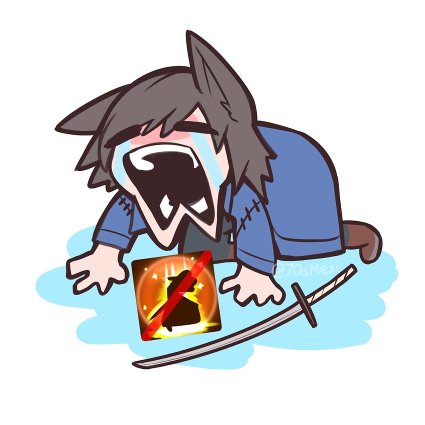 warrior of light and samurai (final fantasy and 1 more) drawn by that_70s_mexi