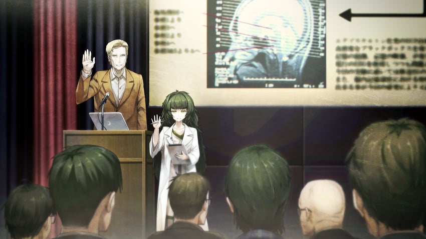 hiyajou maho and alexis leskinen (steins;gate and 1 more) drawn by huke