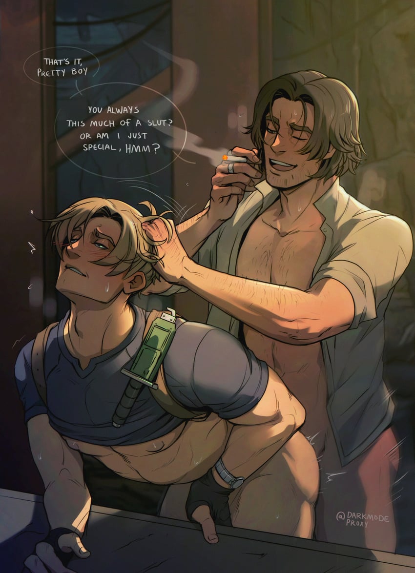 leon s. kennedy and luis sera (resident evil and 1 more) drawn by proxysart