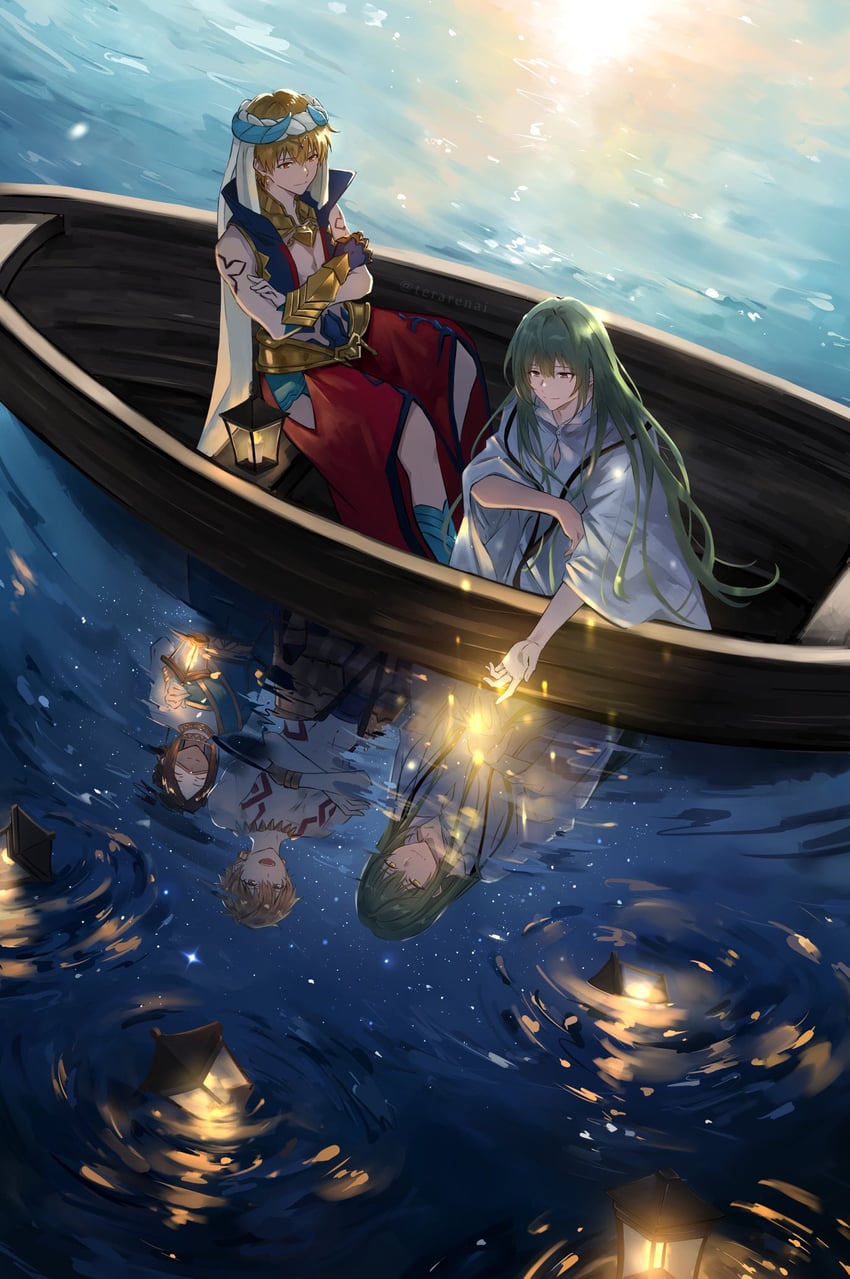 enkidu, gilgamesh, kingu, and siduri (fate and 1 more) drawn by terarenai