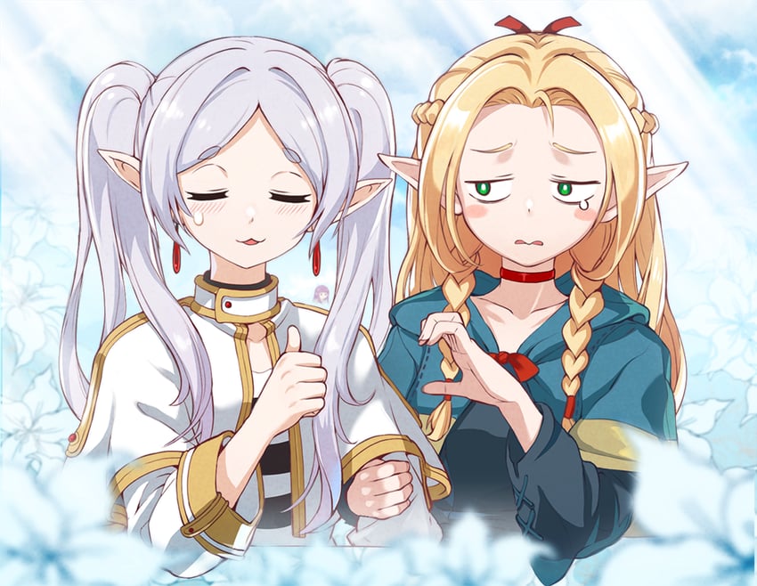 frieren and marcille donato (sousou no frieren and 1 more) drawn by armcho