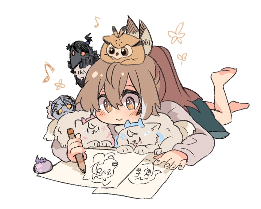 nanashi mumei, shiori novella, nerissa ravencroft, fuwawa abyssgard, mococo abyssgard, and 2 more (hololive and 1 more) drawn by fongban_illust