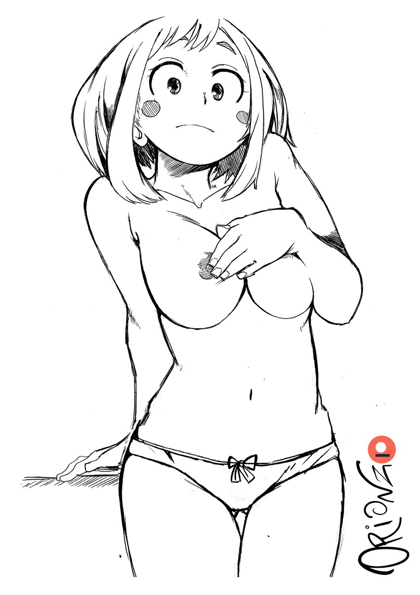 uraraka ochaco (boku no hero academia) drawn by orionz