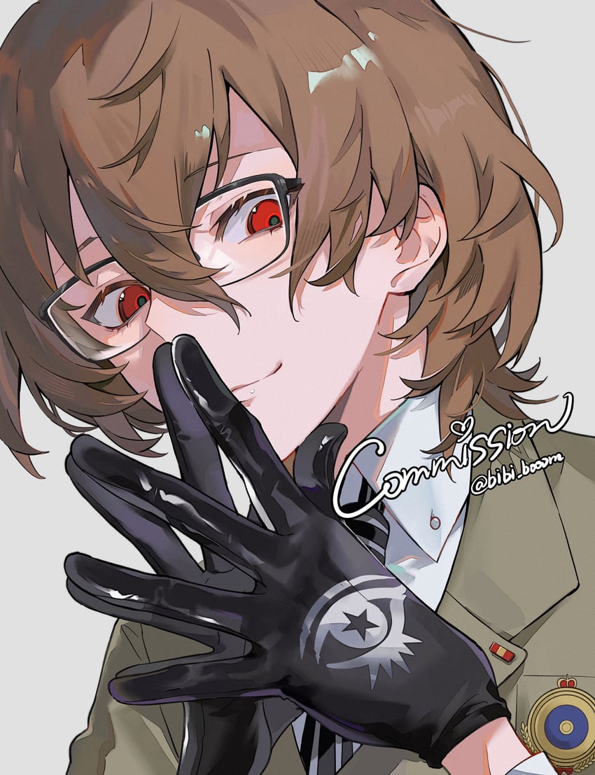 akechi gorou (persona and 1 more) drawn by bibi_booom