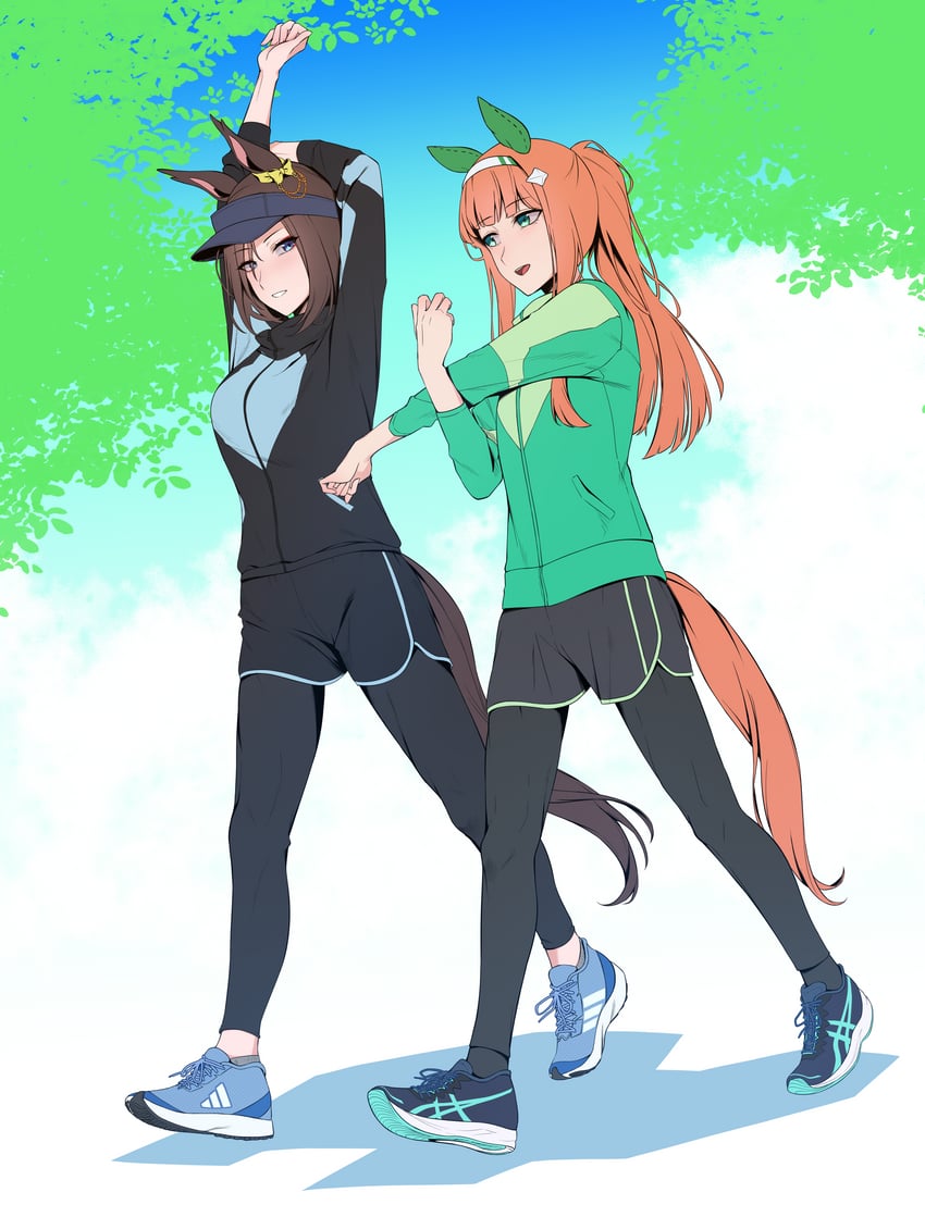 silence suzuka and air groove (umamusume) drawn by sugamo_(rainysnowy108)