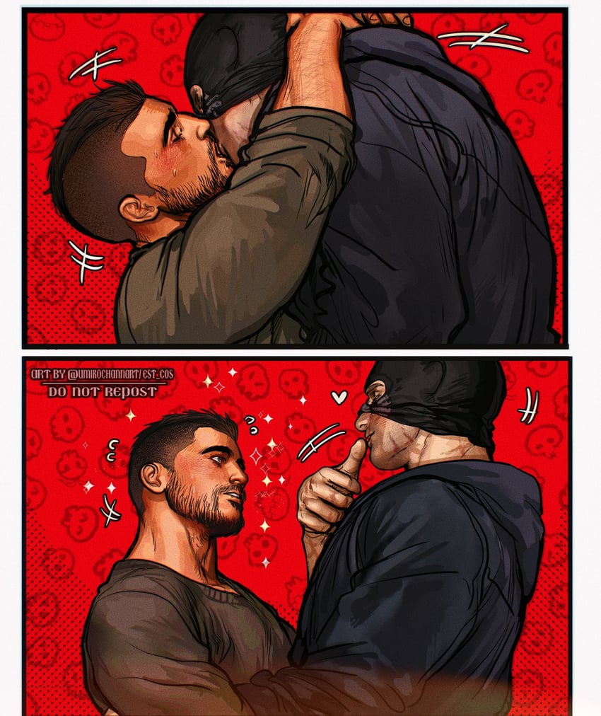 ghost and soap (call of duty and 1 more) drawn by umikochannart
