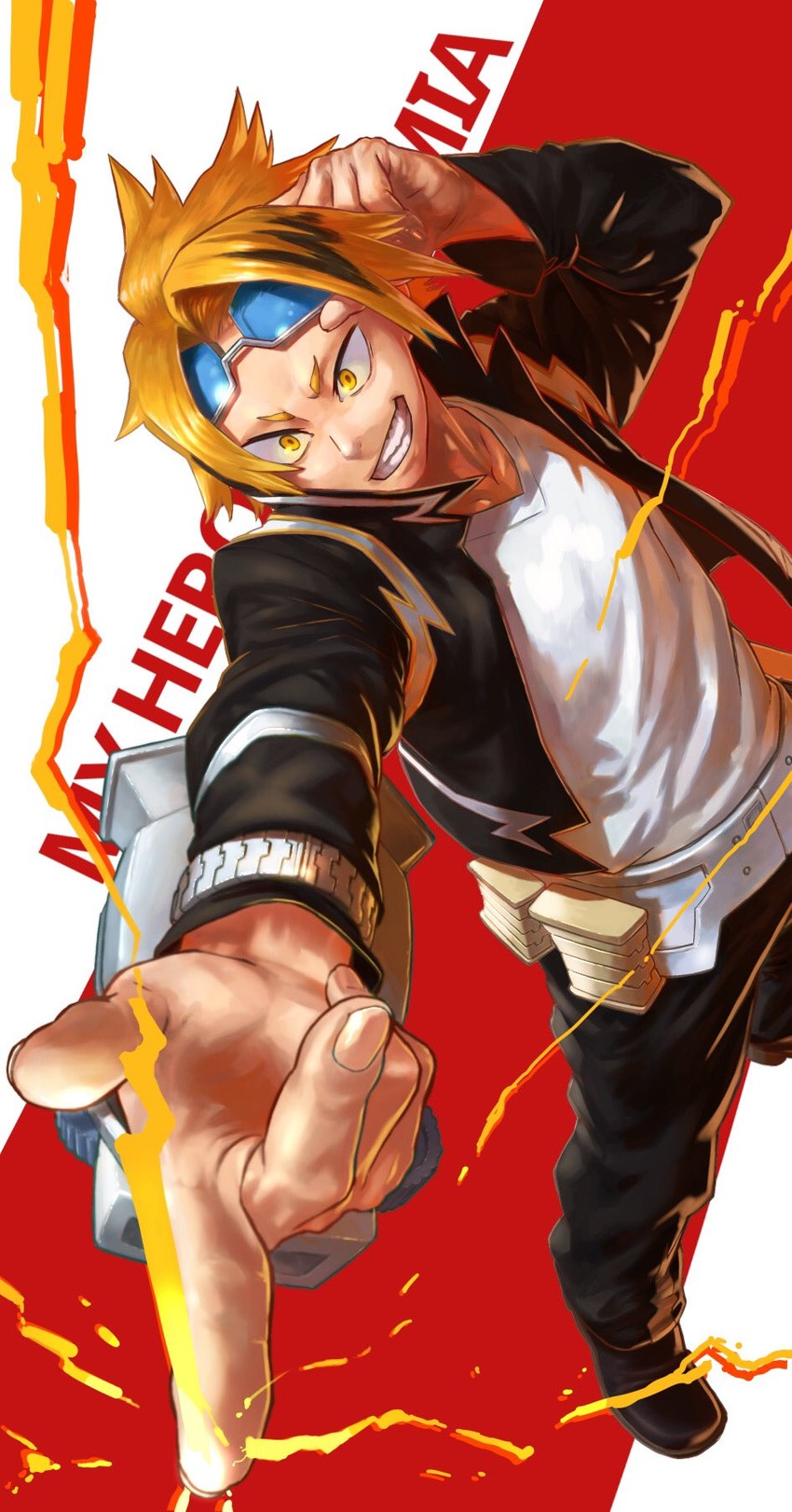 kaminari denki (boku no hero academia) drawn by yomoyama_yotabanashi