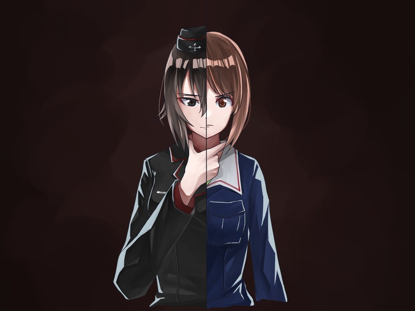 nishizumi miho and nishizumi maho (girls und panzer) drawn by roivas