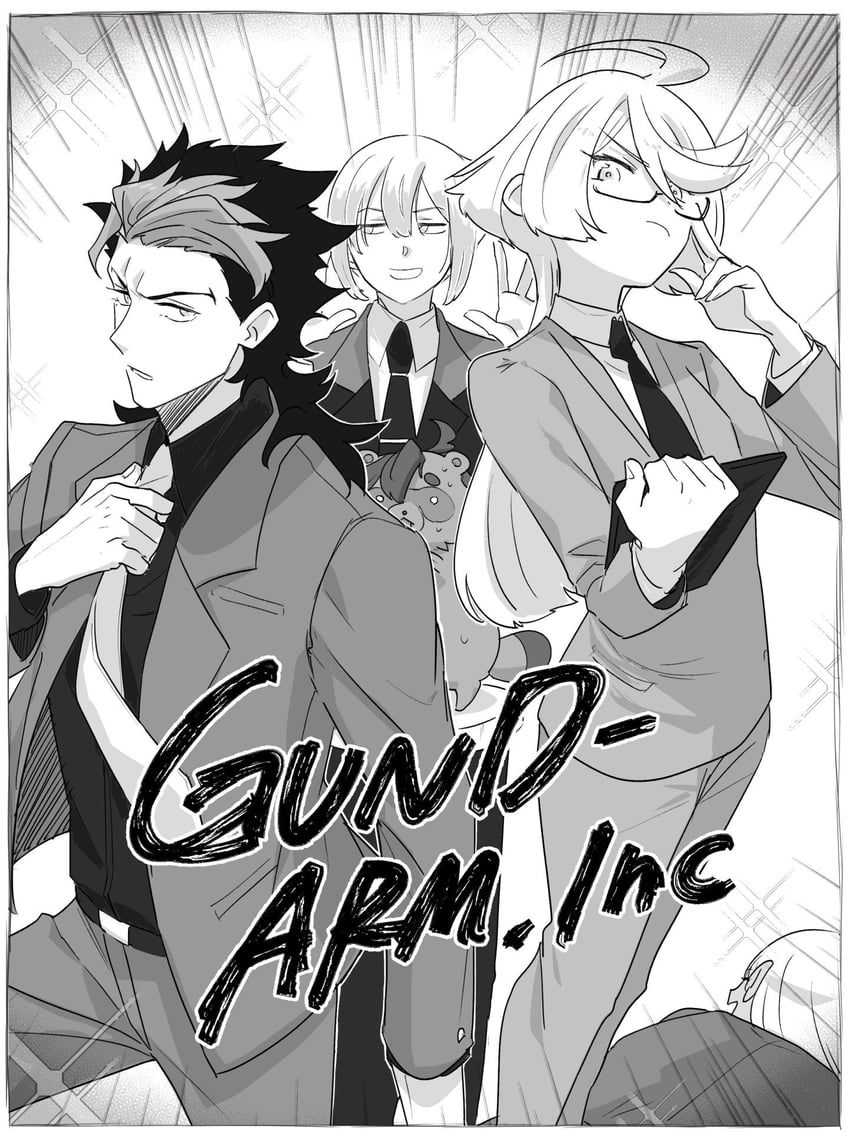 suletta mercury, miorine rembran, guel jeturk, elan ceres, and shaddiq zenelli (gundam and 1 more) drawn by himukai_yuusuke