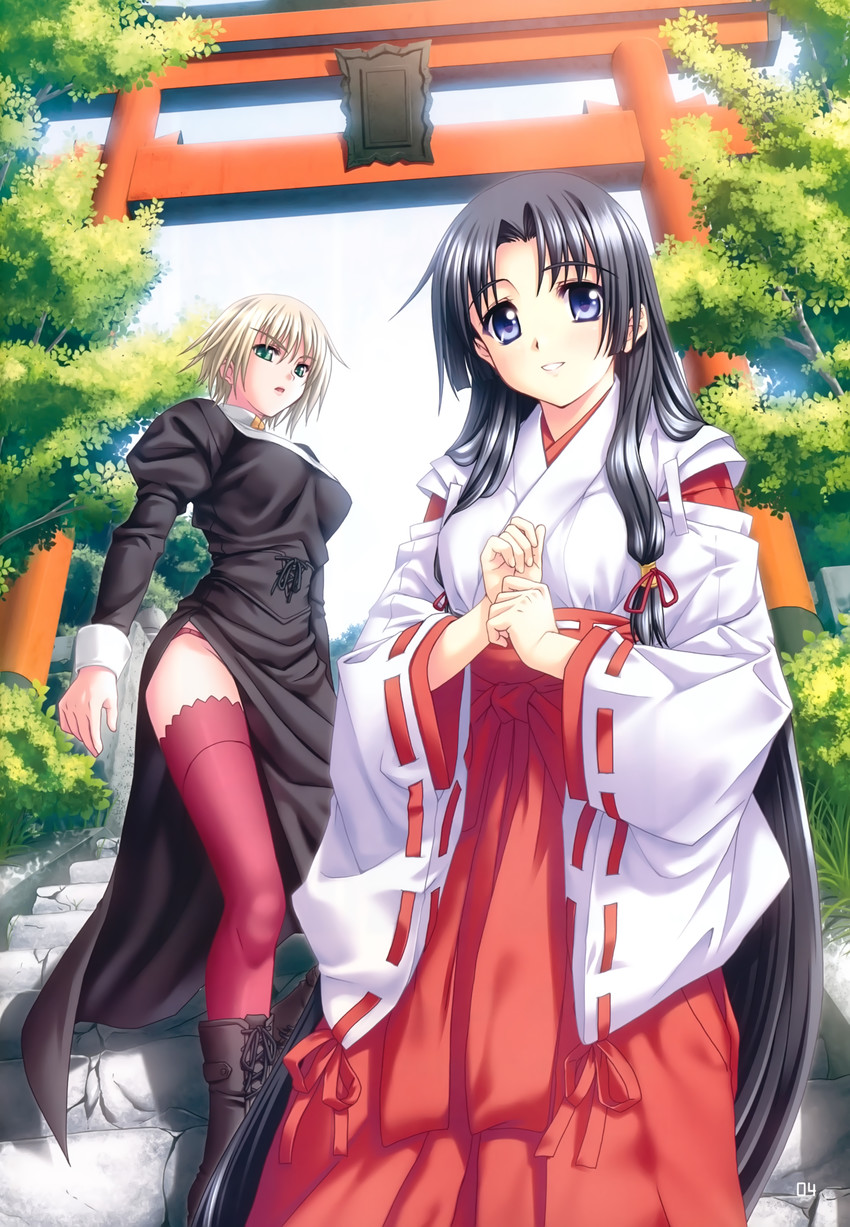 iris and tamayorihime (demiourgos no musume) drawn by kannatsuki_noboru