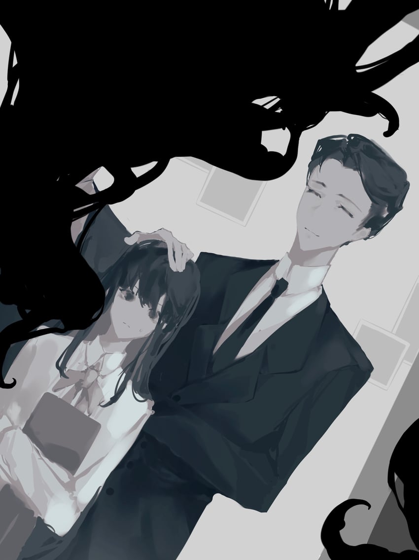 klein moretti, melissa moretti, and benson moretti (lord of the mysteries) drawn by nine_xiao