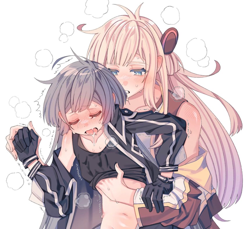 sky striker ace - raye and sky striker ace - roze (yu-gi-oh!) drawn by emptyayya