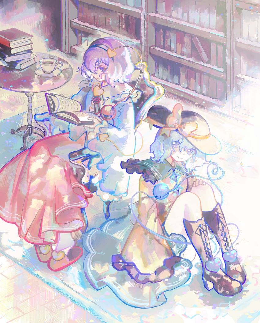 komeiji koishi and komeiji satori (touhou) drawn by hinasumire