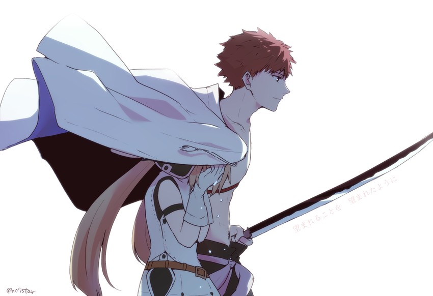 artoria pendragon, emiya shirou, artoria caster, and senji muramasa (fate and 1 more) drawn by no7star
