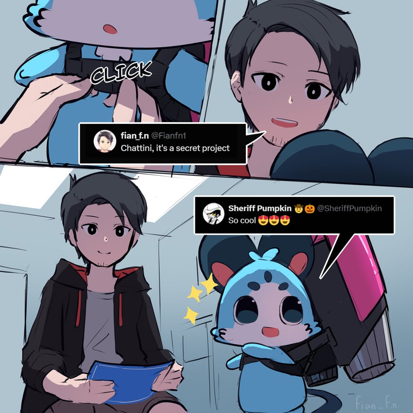 chattino (hololive and 1 more) drawn by fian_f.n