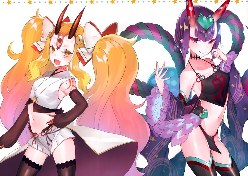shuten douji and ibaraki douji (fate and 1 more) drawn by suzuho_hotaru