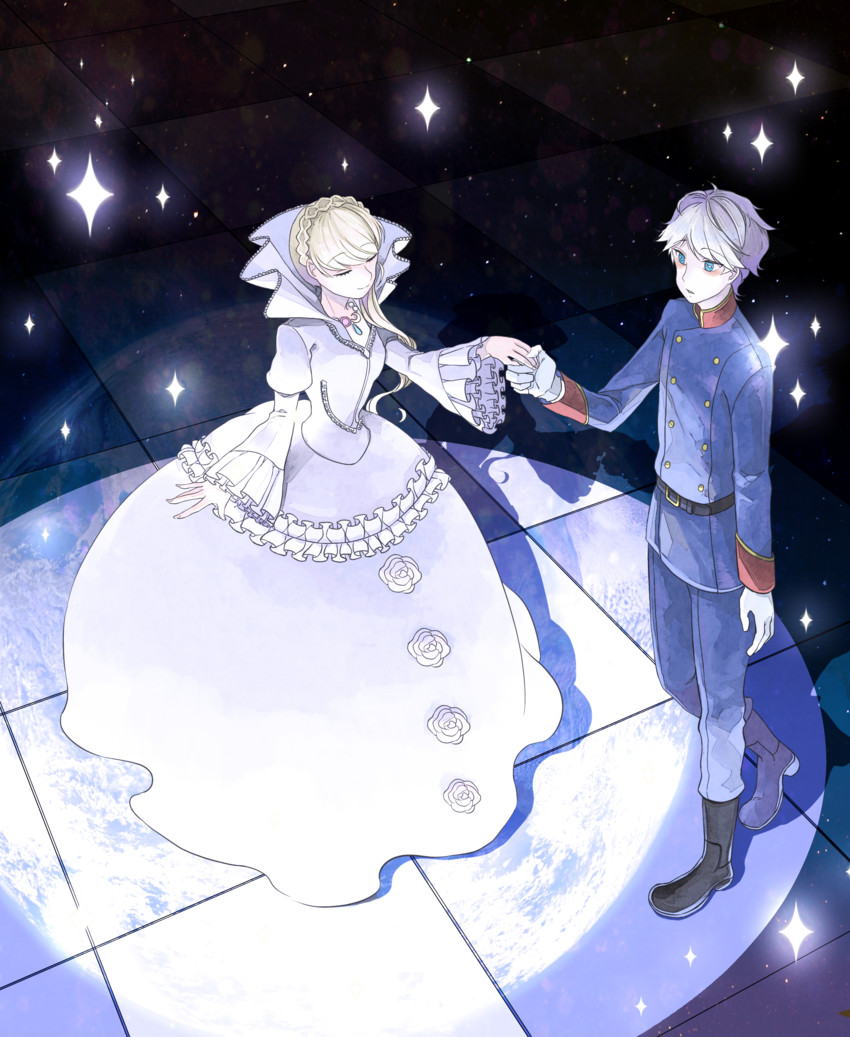 slaine troyard and asseylum vers allusia (aldnoah.zero) drawn by cosmosbird_az