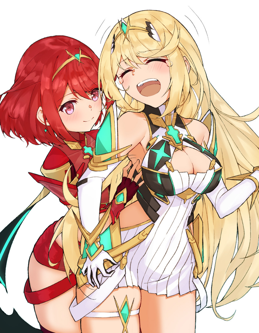 pyra and mythra (xenoblade chronicles and 1 more) drawn by shizuki_muika