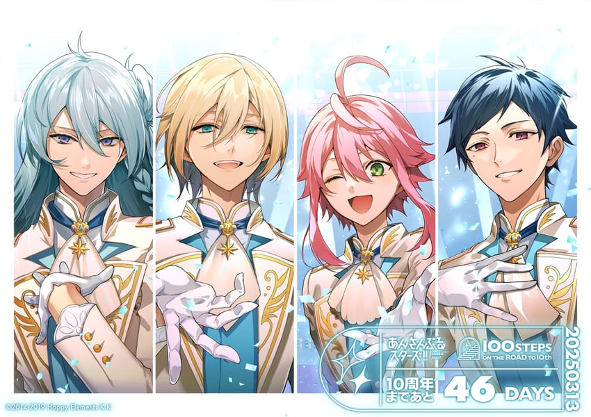 himemiya tori, tenshouin eichi, hibiki wataru, and fushimi yuzuru (ensemble stars!) drawn by tcb