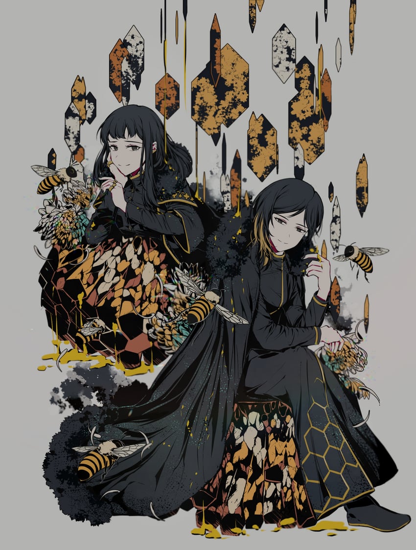 binah and zena (project moon and 1 more) drawn by tractrix