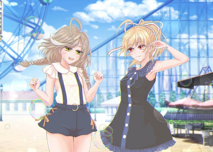 sasaki ran and ando tazusa (assault lily) drawn by yajiuma_no_jesse