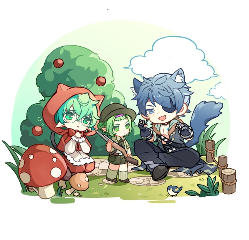 pandoria, zeke von genbu, and linka (xenoblade chronicles and 2 more) drawn by toki0830