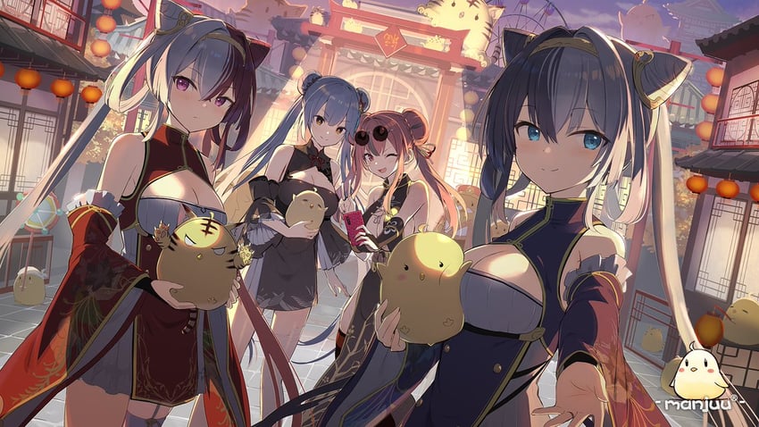 manjuu, bremerton, essex, ying swei, and chao ho (azur lane) drawn by gotyou