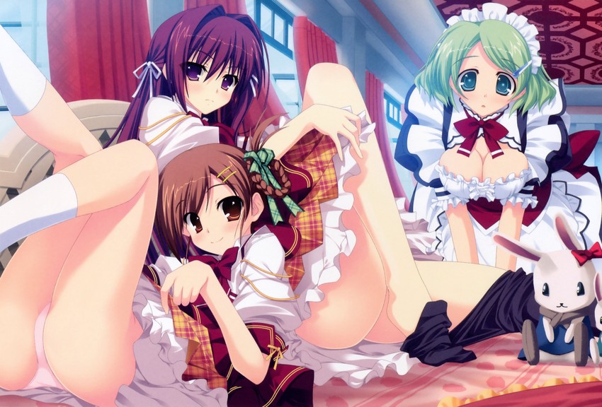 washio rin, miyazono hitomi, and kuroe (kimi wo aogi otome wa hime ni) drawn by kikurage_(plastic_people) and satou_satoru