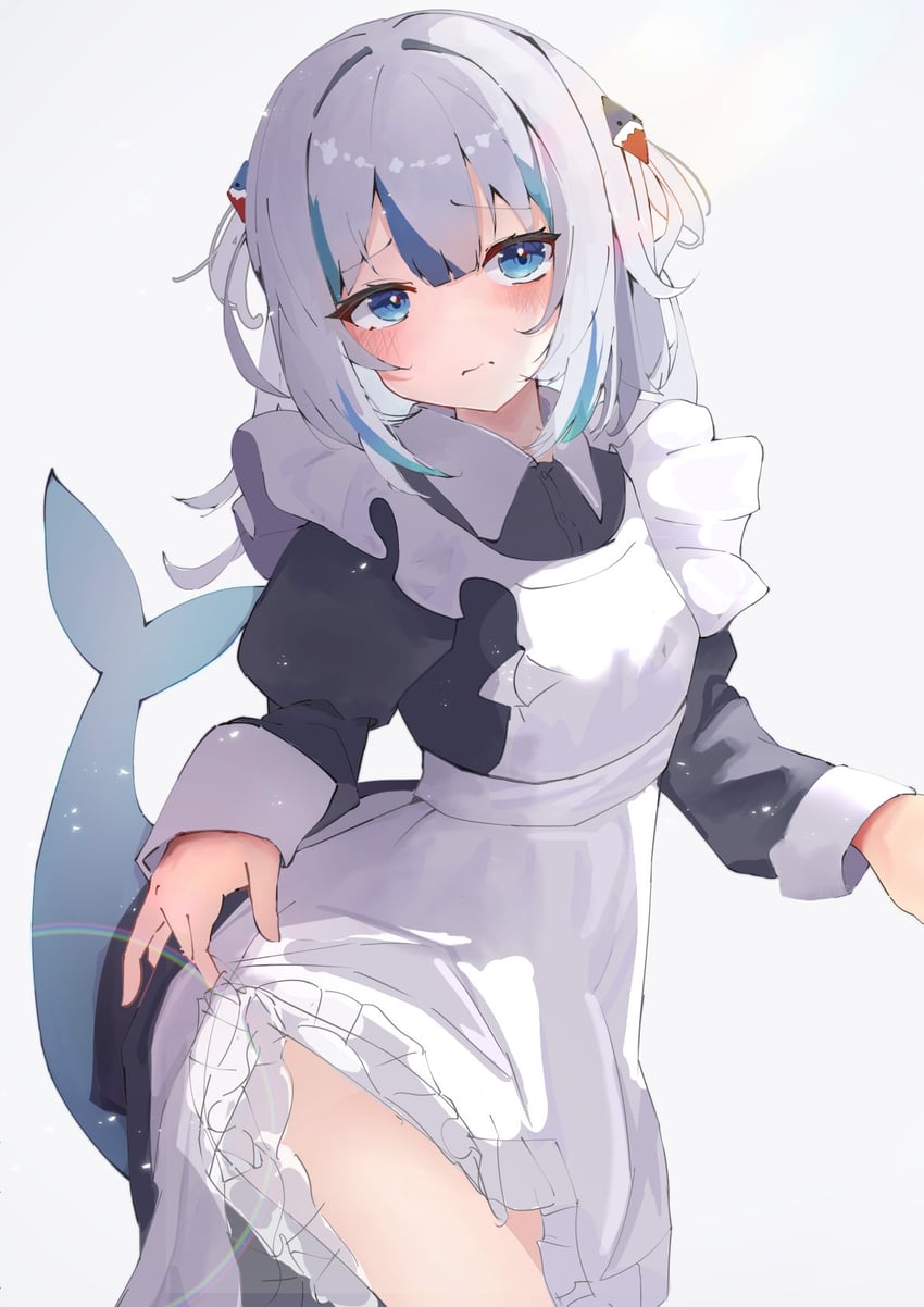 gawr gura (hololive and 1 more) drawn by mecha_neruko