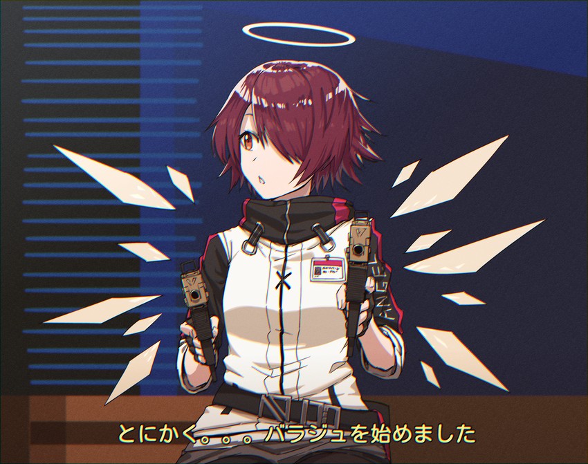 exusiai and frank reynolds (arknights and 1 more) drawn by fumato