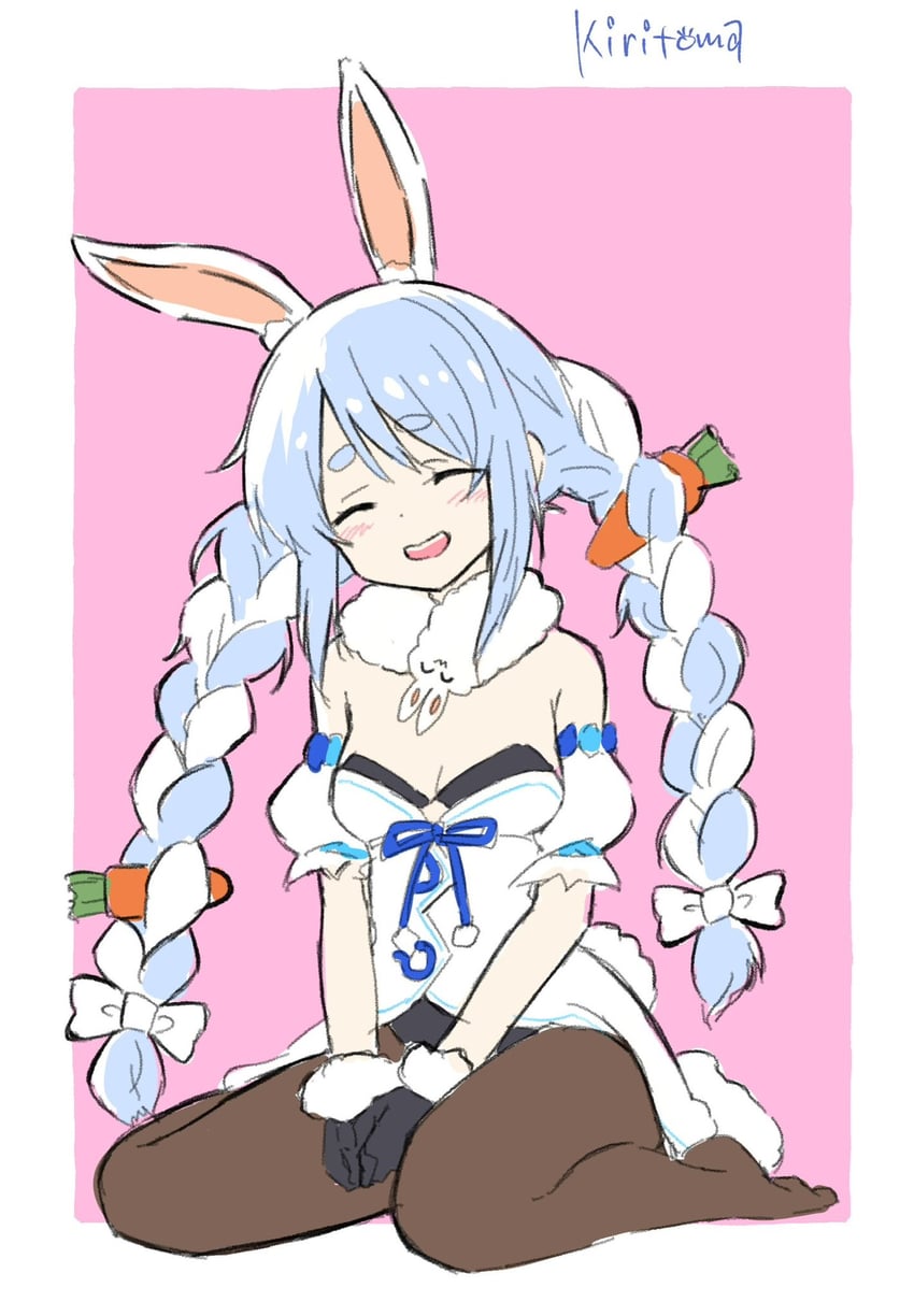 usada pekora and don-chan (hololive) drawn by kiritoma