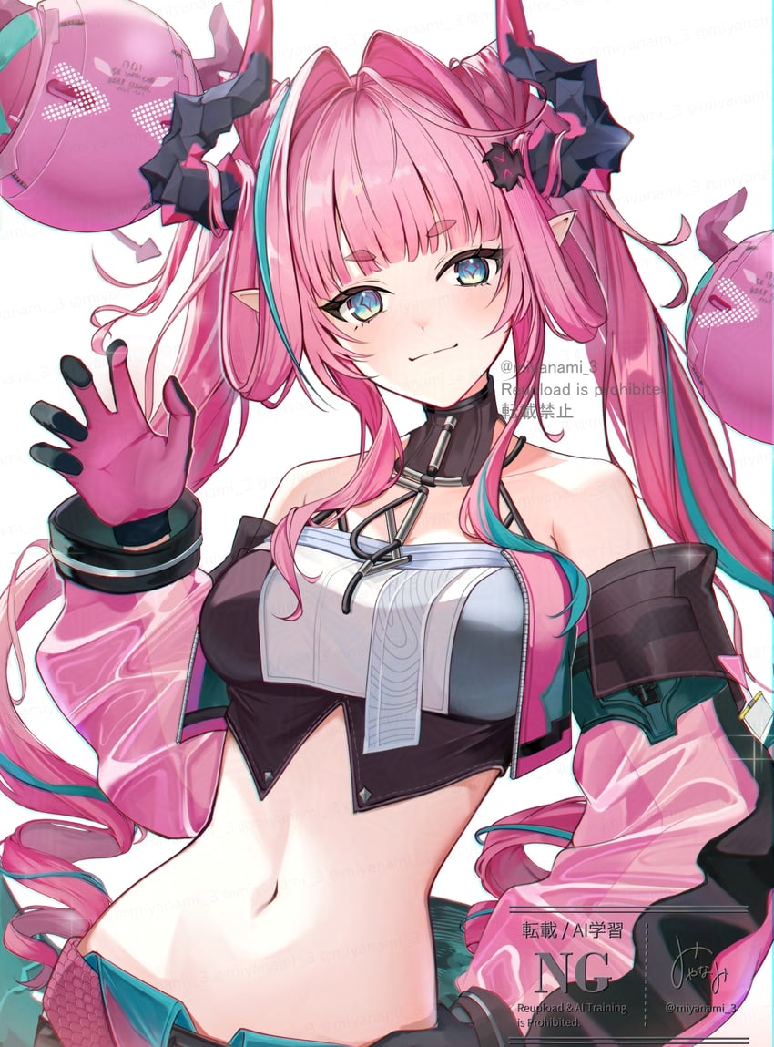 yvonne (arknights and 1 more) drawn by miyanami_3