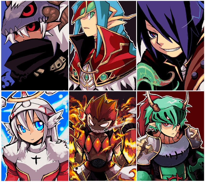 high priest, high wizard, assassin cross, lord knight, creator, and 1 more (ragnarok online) drawn by emon-yu