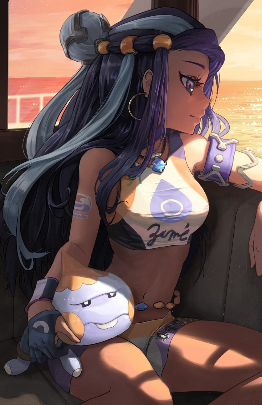 nessa and chewtle (pokemon and 1 more) drawn by melaton