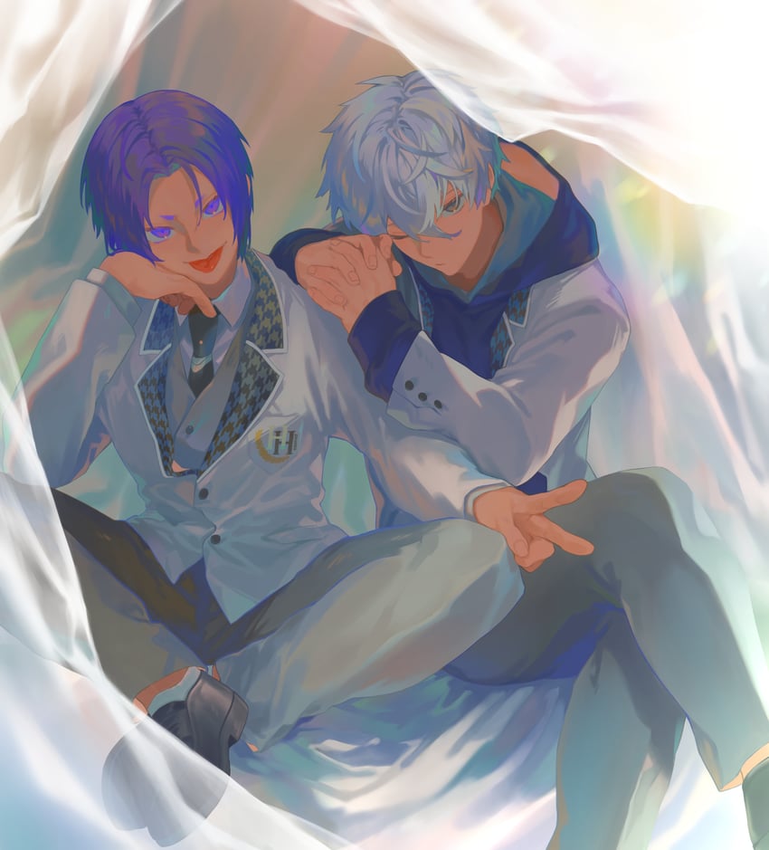 nagi seishirou and mikage reo (blue lock) drawn by udality