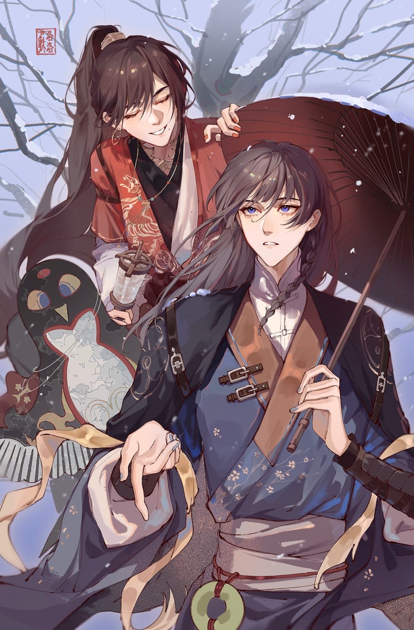 sun ce and zhou yu (code: kite) drawn by icy_suluoluo