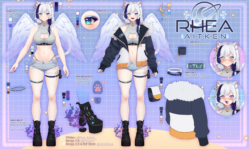 rhea aitken (indie virtual youtuber) drawn by ichika_maia_(artist)