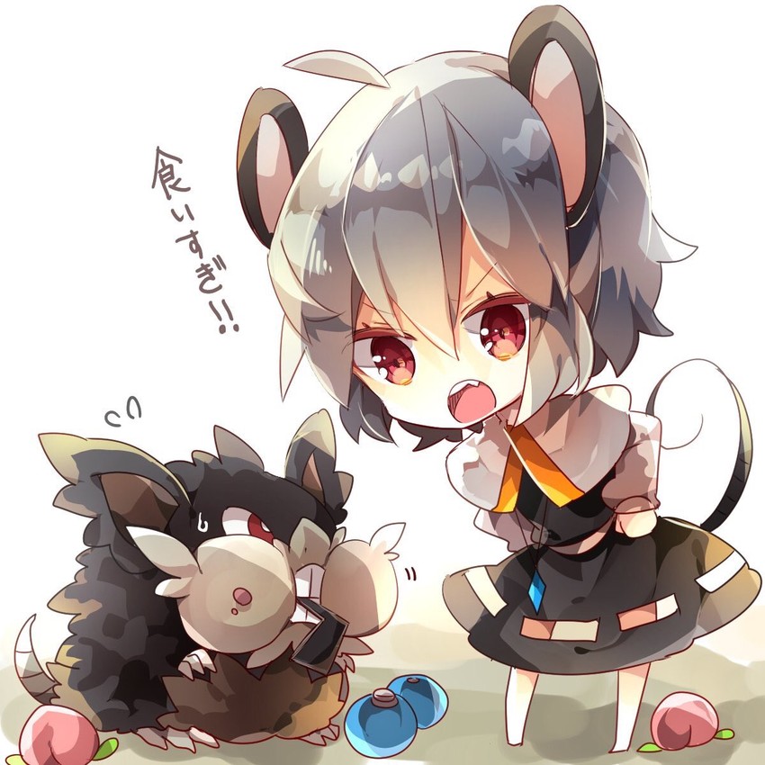 nazrin and alolan raticate (touhou and 1 more) drawn by nikorashi-ka