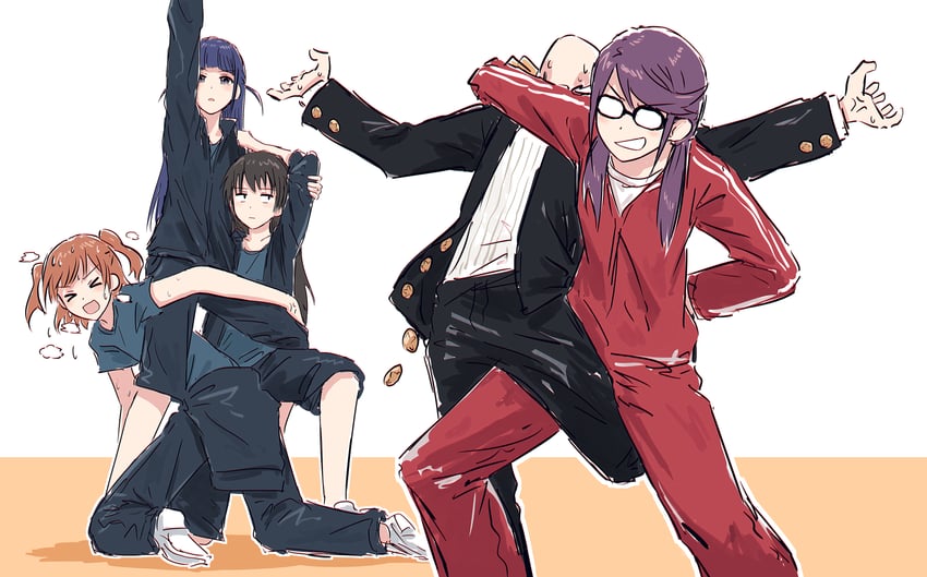 daiba nana, aijou karen, tsuyuzaki mahiru, hoshimi junna, and kagura hikari (gundam and 2 more) drawn by bullfalk