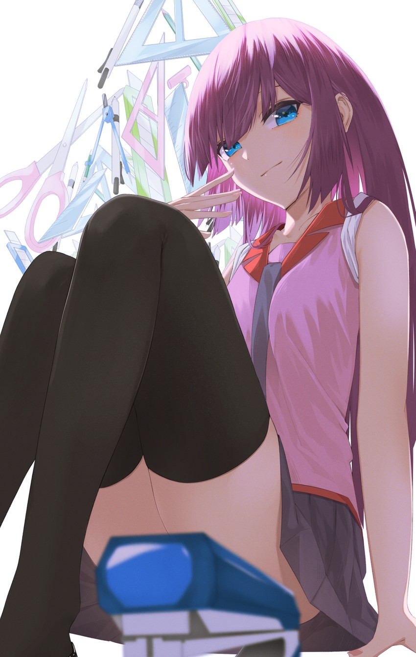 senjougahara hitagi (monogatari and 1 more) drawn by yamada_maya_(yamdmay)