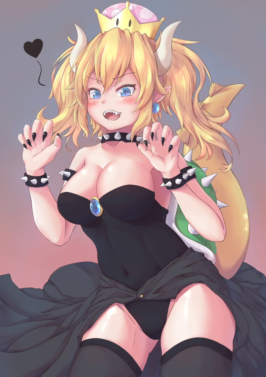 bowsette (mario and 1 more) drawn by miso_(b7669726)