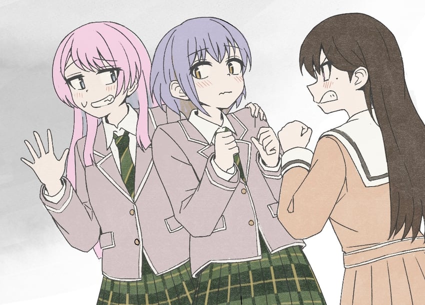 chihaya anon, shiina taki, and takamatsu tomori (bang dream! and 1 more) drawn by jeffraysann