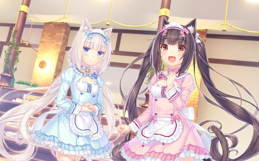 chocola and vanilla (nekopara) drawn by sayori_(neko_works)