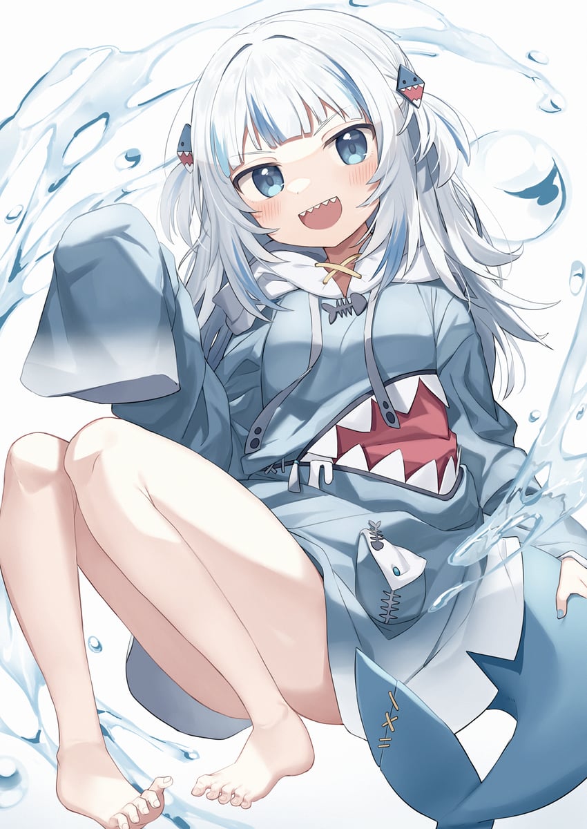 gawr gura (hololive and 1 more) drawn by wagashi928