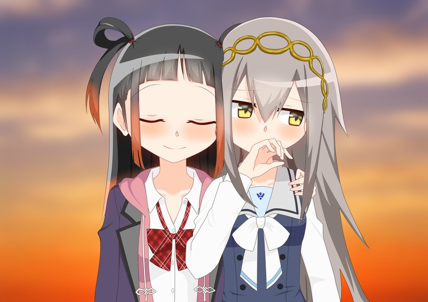 kureha yuna and ooba juri (mahou shoujo madoka magica and 1 more) drawn by himahi_(kagx7557)
