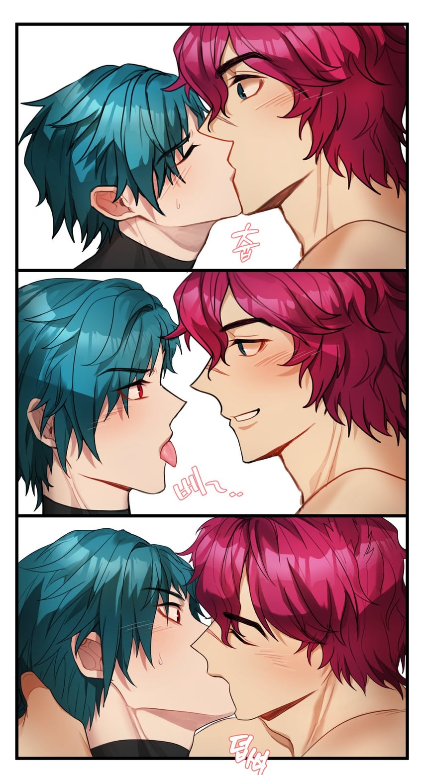 sett, aphelios, heartsteel sett, and heartsteel aphelios (league of legends) drawn by baksangcheol_e