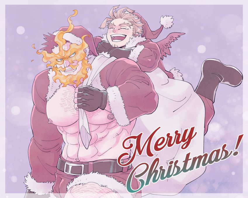 endeavor and hawks (boku no hero academia) drawn by sekijaku